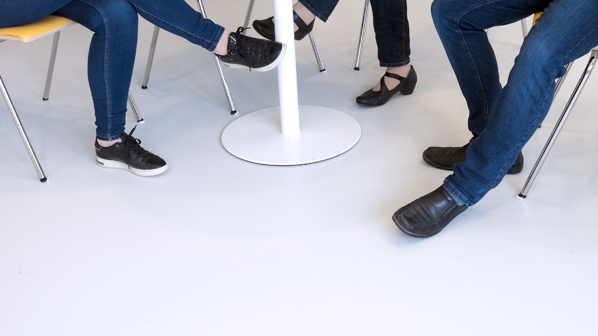 Durable white floor