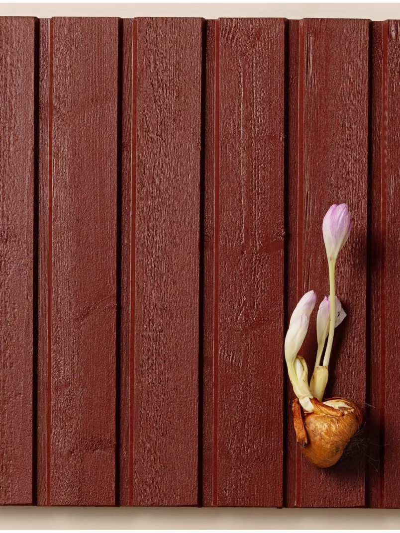 Popular wooden facade colour red D110