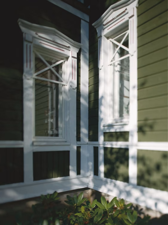 wooden house exterior painting