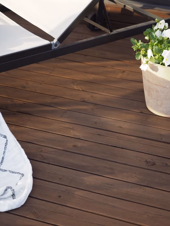 Brown oiled terrace