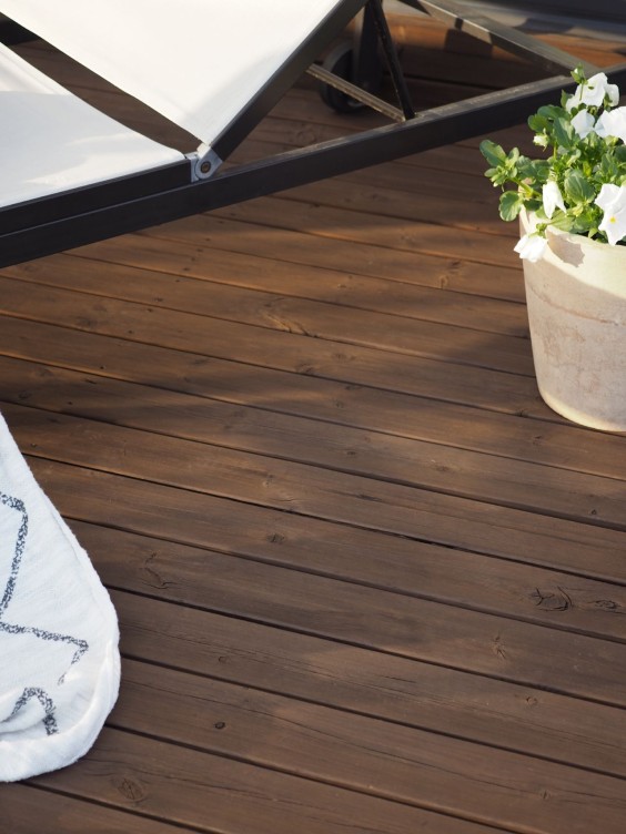 Brown oiled terrace