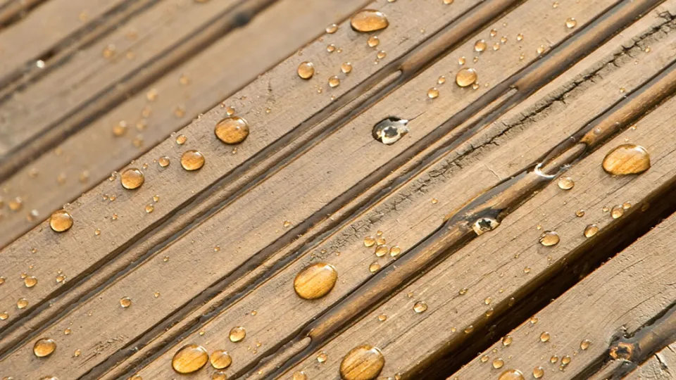 Wooden terrace decking