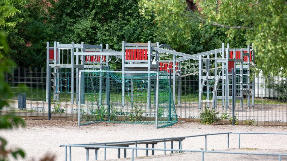 Wooden playground elements