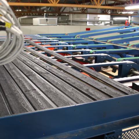 Wood coatings production line