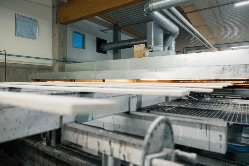 Wood coating line