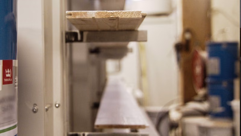 Wood coating line